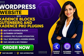 build wordpress website with kadence blocks gutenberg and kadence pro plugins