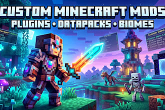 do minecraft mod, plugins, datapack, resourcepack, customs mods, items and biome