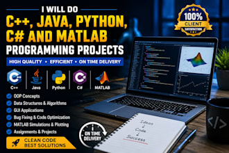 do c java python c sharp and matlab programming projects