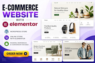ecommerce website with elementor, wordpress store, online store with elementor
