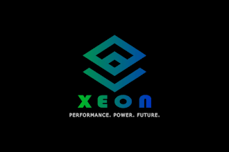 design futuristic tech logo and premium brand identity