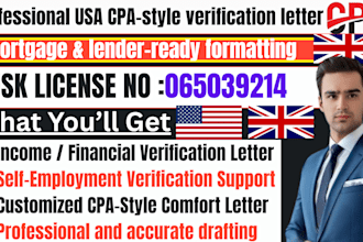 do CPA letter USA CPA letter verification mortgage USA loan CPA letter