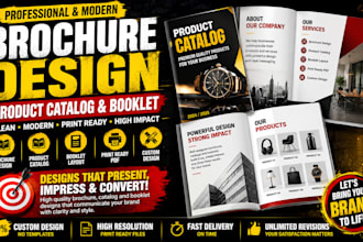 design premium brochure, catalog or editoral booklet for business marketing
