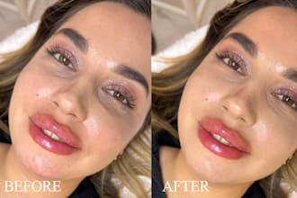 do professional retouching for beauty masters