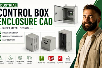 industrial control box enclosure cad, sheet metal modeling service