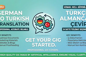 do professional german to turkish translation