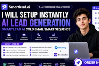 setup instantly ai lead generation smartlead ai cold email smart sequence