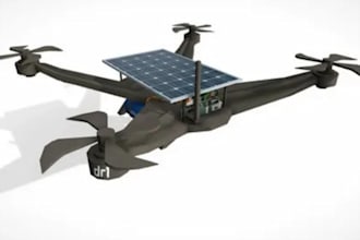 design aerospace uav quadcopter drone mechanism 3d cad product design prototype