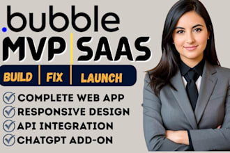 build no code bubble io web app bubble website mobile app mvp saas developer app