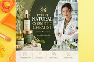 develop compliant natural cosmetic formulations as a cosmetic chemist