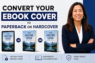 convert your ebook cover to paperback or hardcover for KDP