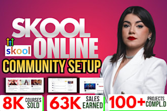 setup skool community setup skool online course automation community manager