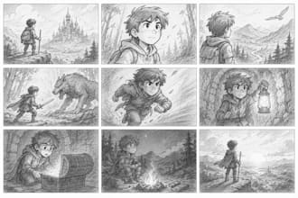 create professional storyboard frames for ads films and animation