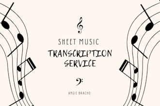 transcribe sheet music of any song you want