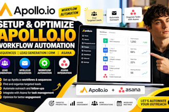 setup apollo io workflow automation, apollo io, apollo io sequence, asana