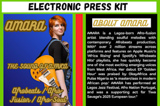 design influencer media kit, press kit, epk, one sheet and pitch deck
