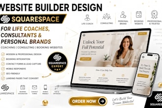 design squarespace life coach personal brand consulting coaching booking website