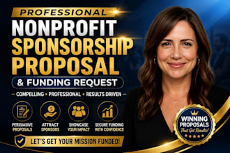 write professional nonprofit sponsorship proposal and funding request