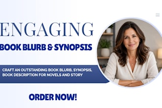 craft an outstanding book blurb, synopsis, book description for novels and story