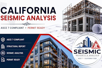 provide seismic structural analysis report for california buildings asce 7