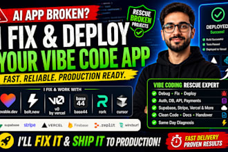 fix debug your lovable bolt base44 rork v0 vibe coding ai app expert