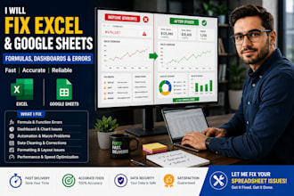 fix excel formulas dashboard and google sheets errors