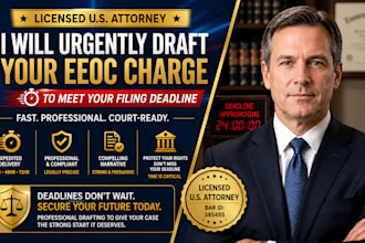 urgently draft your eeoc charge to meet your filing deadline
