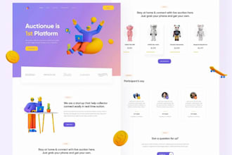 develop a quality auction website, bidding website, multivendor website,