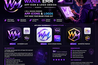create high CTR unique app icon, gaming and logo design
