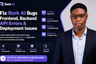 fix rork ai bugs, frontend backend issues, API errors, and deployment problems