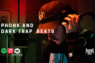 produce dark trap and phonk type beats for your project