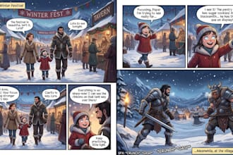 draw cute nsfw comic art, furry art, erotic comic, sfw comic, comic illustration