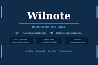 write french HR and ohs articles