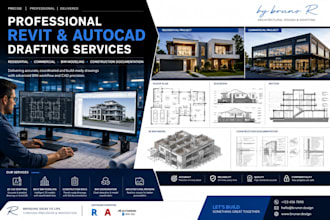 deliver professional revit and autocad drafting services