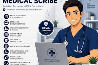 provide expert virtual medical assistant services