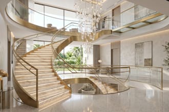 design ultra realistic and modern 3d staircase models for your space