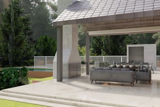 design 3d backyard, frontyard, hardscape outdoor, kitchen, landscape garden