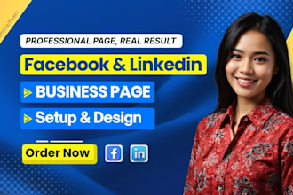 create professional facebook and linkedin business page setup