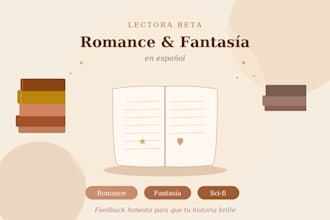 lectora beta especializada en romance y fantasía en español