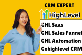 setup gohighlevel crm, ghl sales funnel, ghl automation and ghl saas