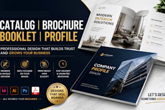 design product catalog, brochure, real estate flyer, ebook, magazine or lookbook
