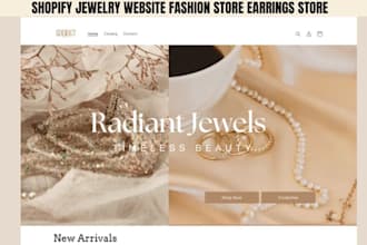 design jewelry shopify store jewelry website fashion store jewelry earrings
