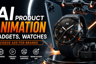 create cinematic ai product animation gadgets, watches video ads for brands