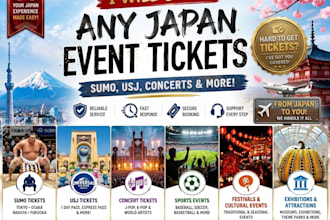 book any japan event tickets, sumo, usj, concerts, and more