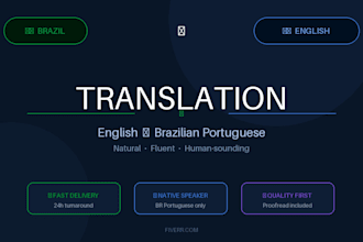 translate english to brazilian portuguese with natural, fluent writing