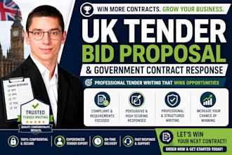write UK tender bid proposal and government contract response