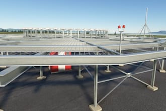craft high quality airport scenery for msfscanopy structure design runway layout
