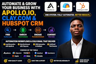 setup clay com apollo io hubspot CRM zapier automation mailchimp zoho one