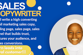 do a converting sales funnel sales copy writing email copy website contents