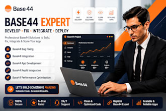 develop base44 bug fixing base44 integration base44 replit base44 app expert